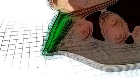Abstract hand with highlighter marker. Stock Illustration
