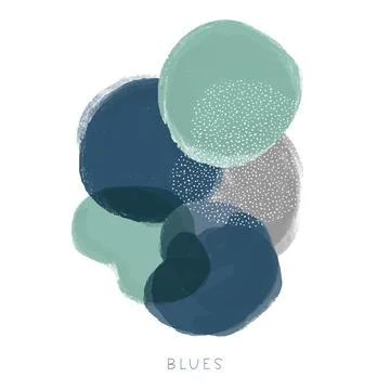 Abstract hand painted composition, hand drawn vector art Stock Illustration