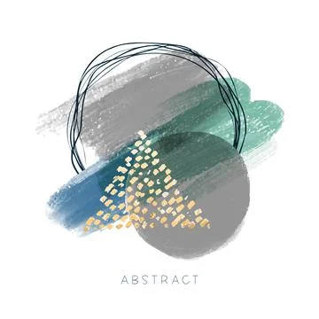 Abstract hand painted composition, hand drawn vector art Stock Illustration