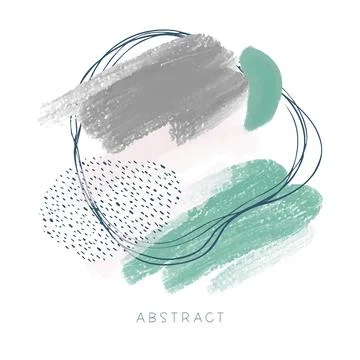 Abstract hand painted composition, hand drawn art Stock Illustration