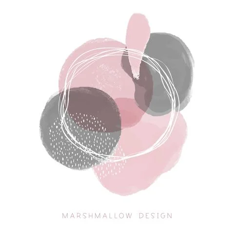 Abstract hand painted composition, hand drawn art Stock Illustration