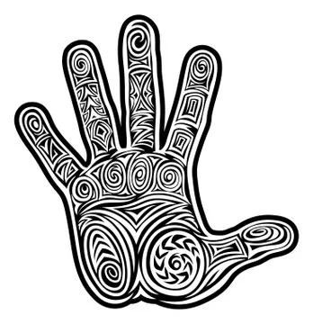 Abstract Hand Pattern Design Concept Stock Illustration