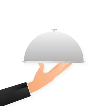 Abstract hand with plate for concept design. Illustration vector graphic Stock-Illustration