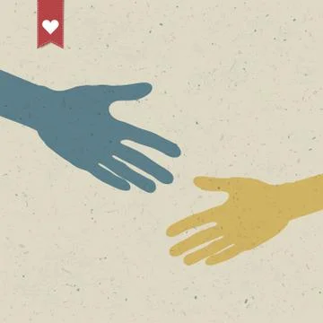 Abstract hand shake. vector, eps10 Illustrazione stock
