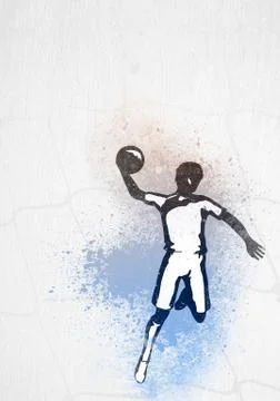 Abstract Handball Poster Stock Illustration