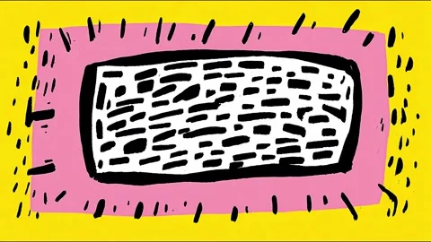 Abstract handdrawn animation with dynamic patterns and vibrant colors Stock Footage 315504883