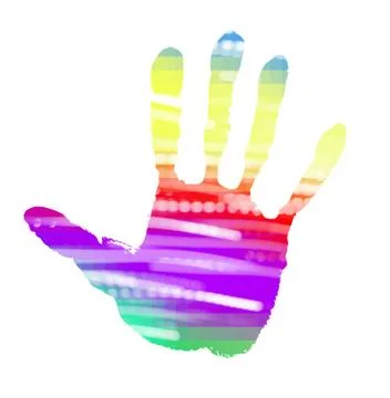 Abstract handprint Stock Photos