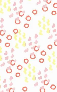 Abstract handrawn seamless pattern with circles. Modern ligth abstract design Stock Illustration