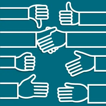 Abstract Hands Stock Illustration