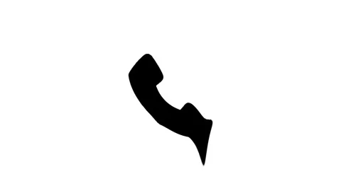 Abstract Handset Silhouette Icon on White Background Stock Footage 327761507