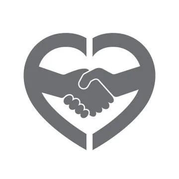 Abstract handshake icon. Vector illustration. Stock Illustration