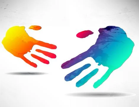 Abstract handshake Stock Illustration