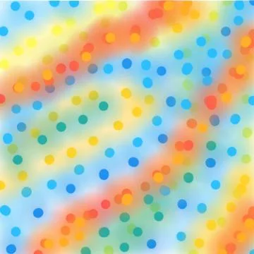 Abstract happy background from dots of different colors. Hand drawn Stock Illustration
