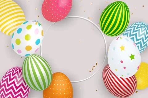 Abstract Happy Easter Background Vector Illustration Illustrazione stock