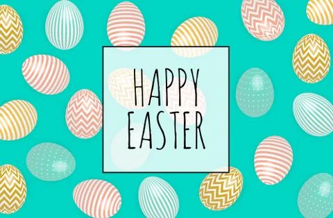 Abstract Happy Easter Template Background with Eggs  Illustration Stock Illustration