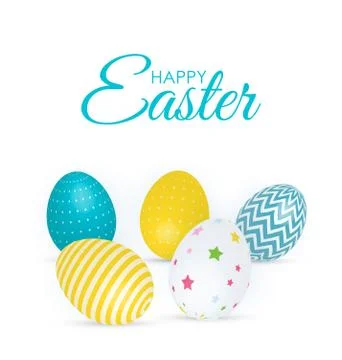 Abstract Happy Easter Template Holiday Background Vector Illustration Stock Illustration