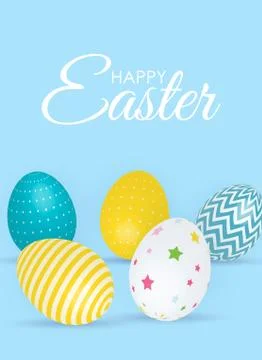 Abstract Happy Easter Template Holiday Background Vector Illustration Stock Illustration