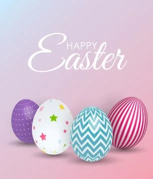 Abstract Happy Easter Template Holiday Background Vector Illustration Illustrazione stock