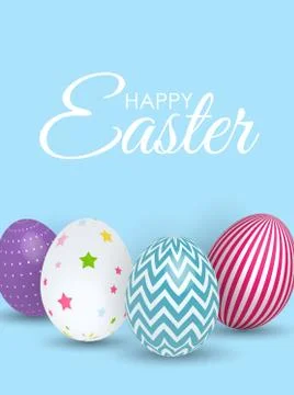 Abstract Happy Easter Template Holiday Background Vector Illustration Illustrazione stock