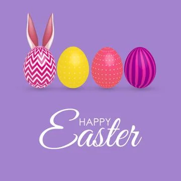 Abstract Happy Easter Template Holiday Background Vector Illustration Stock Illustration