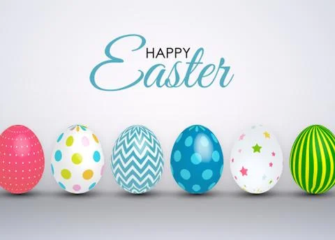 Abstract Happy Easter Template Holiday Background Vector Illustration Stock Illustration
