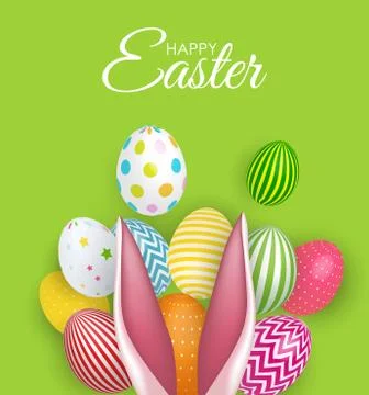Abstract Happy Easter Template Holiday Background Vector Illustration Illustrazione stock