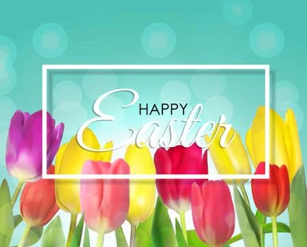 Abstract Happy Easter Template Holiday Background Vector Illustration Stock Illustration
