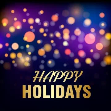 Abstract happy holiday background with dot lights. Vector Stock Illustration