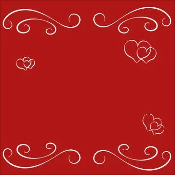 Abstract happy valentine day empty border frame for greeting card, invitation Stock Illustration