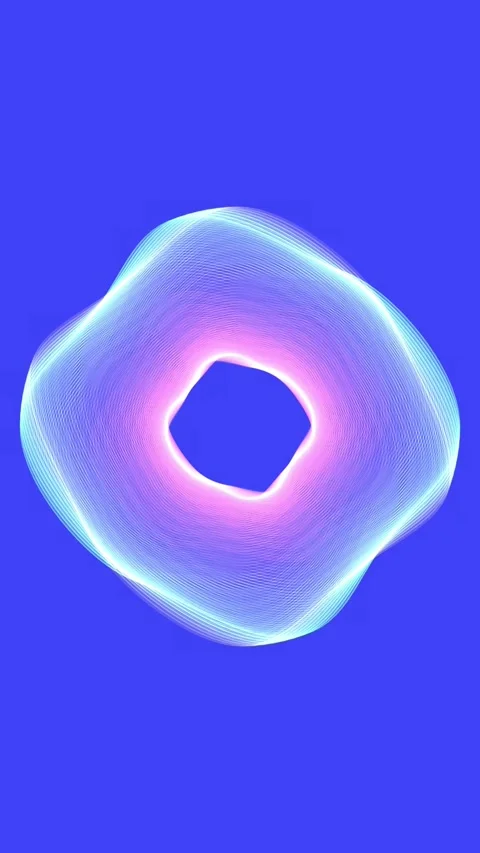Abstract Harmonic Energy Waves - Generative Quantum Loop HD 1080p Stock Footage 335844264