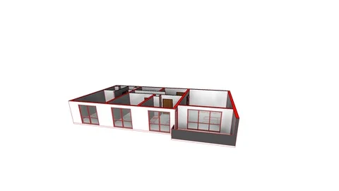 Abstract HD video of a two bedroom flat with balcony. Stock Footage 129376249