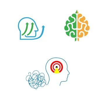 Abstract head icons Stock Illustration