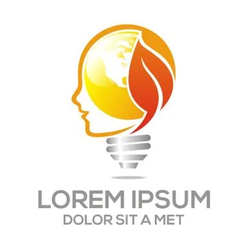 Abstract head idea presentation vector Stock Illustration