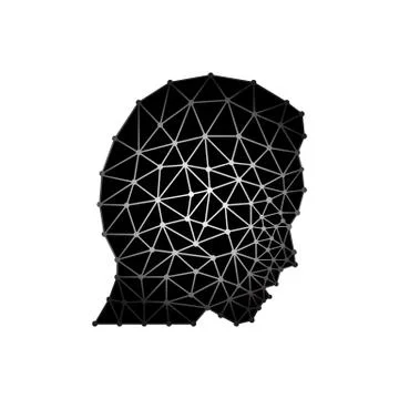 Abstract head man with triangles. eps 10 vector illustration Stock Illustration