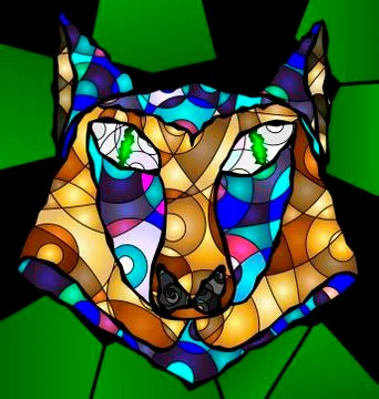 Abstract head of wolf Stock Illustration