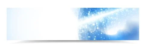 Abstract header with blue watercolor effect and lights, vector illustration Stock Illustration