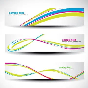 Abstract header set Stock Illustration