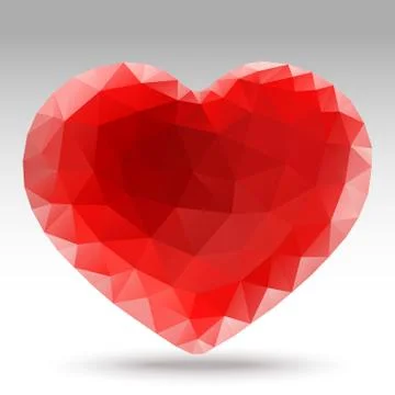 Abstract heart Abstract polygonal Stock Illustration
