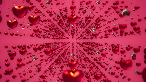 Abstract heart animation on pink background. Stock Footage 133330516