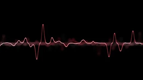 Abstract heart ecg graph looping on black background Video stock 337572086