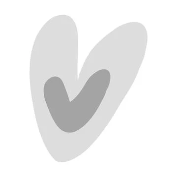 Abstract heart element hand drawn symbol of love icon for romantic trendy doodle Illustrazione stock