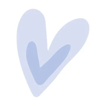 Abstract heart element hand drawn symbol of love icon for romantic trendy doodle Stock Illustration