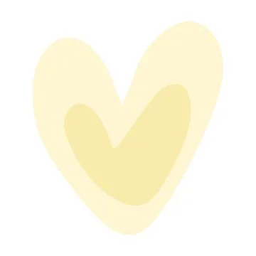 Abstract heart element hand drawn symbol of love icon for romantic trendy doodle Stock Illustration