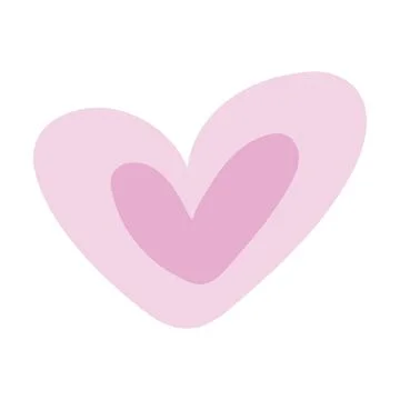 Abstract heart element hand drawn symbol of love icon for romantic trendy doodle Stock Illustration