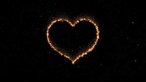 Abstract heart of fire background Stock Footage 86730455