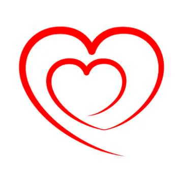 Abstract heart icon. Vector illustration. Stock Illustration