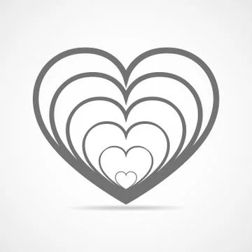 Abstract heart icon. Vector illustration. Stock Illustration