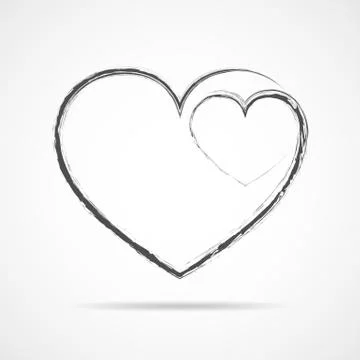 Abstract heart icon. Vector illustration. Stock Illustration