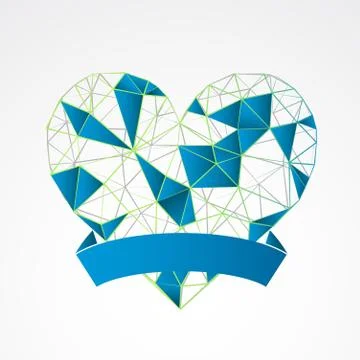 Abstract heart isolated on a white background. Stock Illustration