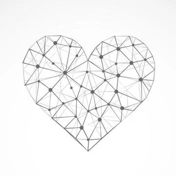 Abstract heart isolated on a white background. Stock Illustration